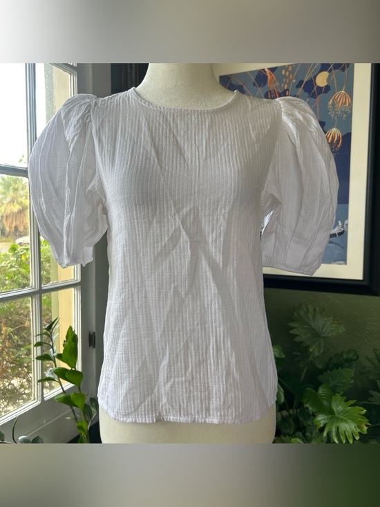 J. Crew Tops - NWT J. Crew White Puff-Sleeve Blouse